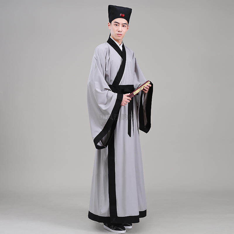 汉月坊原创品牌汉服男直裾礼服正规汉服礼服日常演出服非古装_虎窝淘