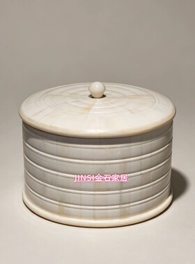 中古风复古法式进口牛骨收纳盒首饰盒摆件售楼处样板间茶几装饰品