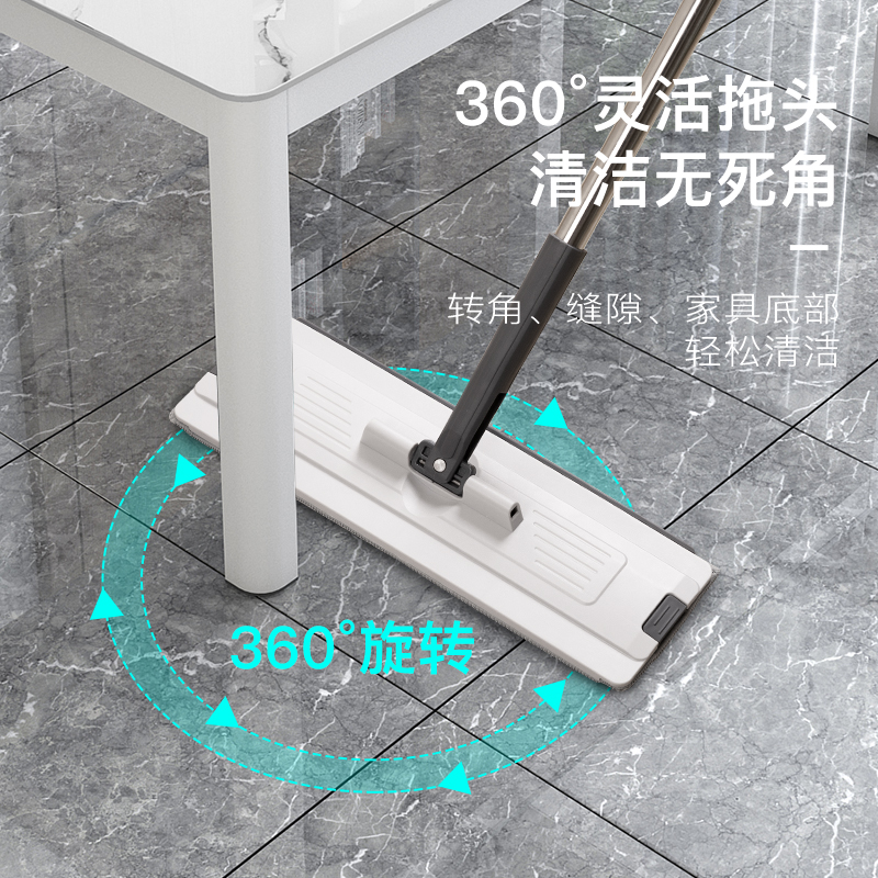 领导者刮刮乐免手洗平板拖把懒人一拖净滤水带桶墩布不锈钢杆家用 - 图1