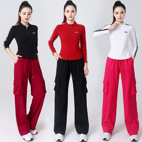 Комплект для спортзала, спортивные танцующие штаны, осенний