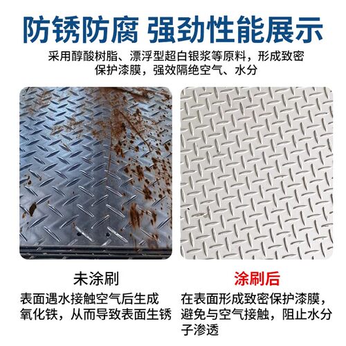 银粉漆防锈漆银浆漆铁门栏杆金属防锈漆室内外防腐银粉漆油漆 - 图0