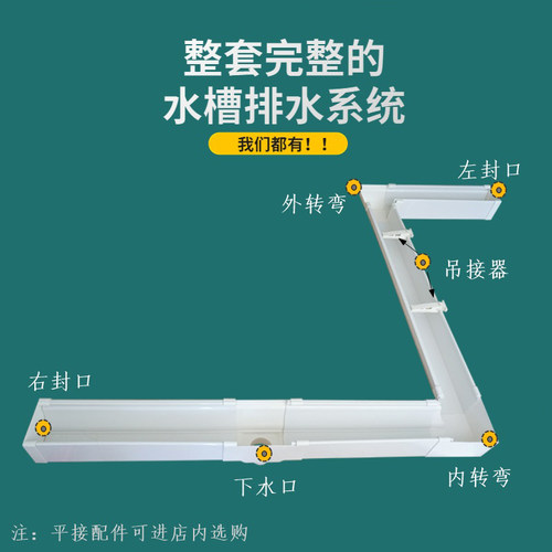 加厚PVC别墅雨水槽天沟屋檐排水槽檐沟接水槽落水系统成品天沟 - 图0
