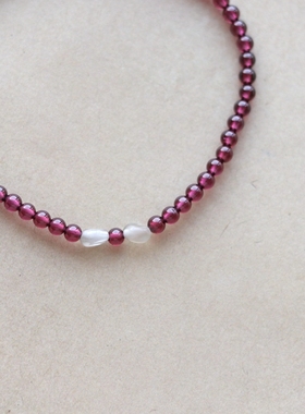 与岁月把酒言欢-石榴石手串