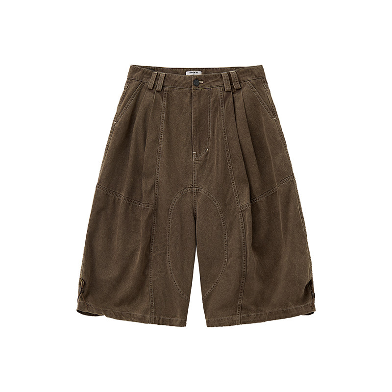 物理少年「流浪者号」莱赛尔复古做旧炒雪花工艺航海七分灯笼裤,淘宝优惠券,粉丝福利购,淘宝优惠卷