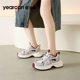 意尔康老爹鞋女2025新款春秋夏季轻便网面软底休闲运动鞋增高女鞋