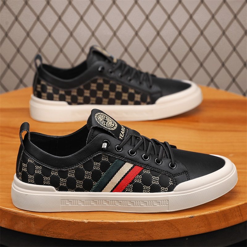 意尔康板鞋男鞋春秋夏季透气2026新款潮流百搭男士休闲皮鞋小黑鞋,淘宝优惠券,粉丝福利购,淘宝优惠卷