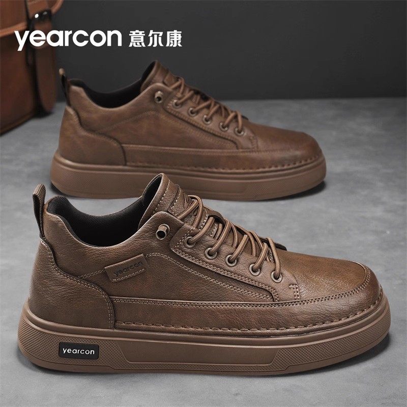 意尔康板鞋男鞋2026新款春秋冬季加绒棉鞋百搭男士一脚蹬休闲皮鞋,淘宝优惠券,粉丝福利购,淘宝优惠卷