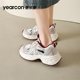 意尔康老爹鞋女2025新款春秋夏季轻便网面软底休闲运动鞋增高女鞋