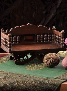 东南亚风格家居饰品沙发模型实木摆件客厅佛像底座玄关装饰