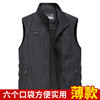 2025 new spring and autumn vest multi-pocket vest for men