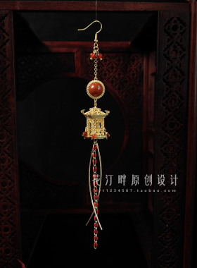 宫廷高级气质镀金夸张耳饰