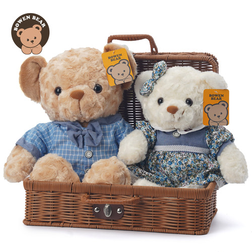 柏文熊毛绒玩具泰迪熊公仔小熊玩偶裙装抱抱熊布娃娃睡觉抱枕礼物 - 图1