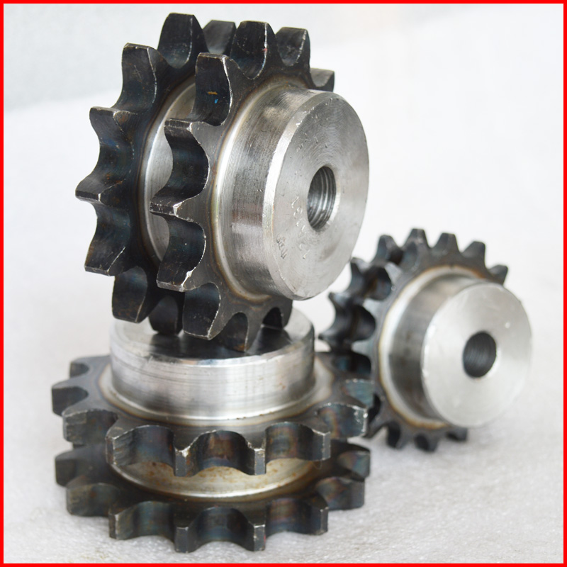 双排链轮 双链条齿轮 08B 4分 31 32 33 34 35 36 38 40 42-60齿 - 图0