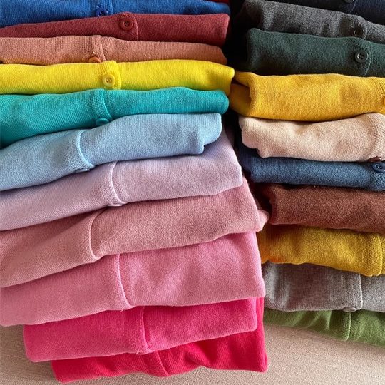 2025春秋装新款儿童韩系A类纯棉针织空调开衫男女童薄款毛衣外套