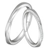 Customized sterling silver couple rings made of 18K gold