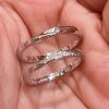 Customized sterling silver couple rings made of 18K gold