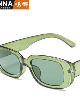 跨境外贸小框太阳镜女男潮流ins墨镜个性街拍炫彩果冻色眼镜