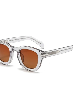 时尚欧美跨境潮流厚板材墨镜复古方框个性男女时尚偏光太阳镜2025