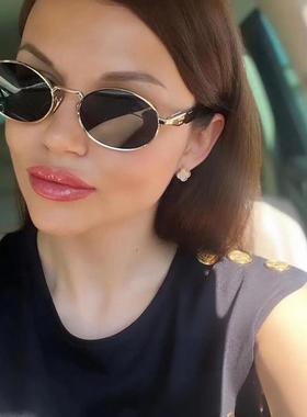 欧美潮小框太阳镜女复古时尚
