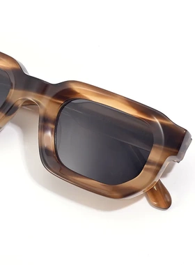 欧美加厚小框复古墨镜偏光方框跨境女遮阳板材太阳镜Sunglasses