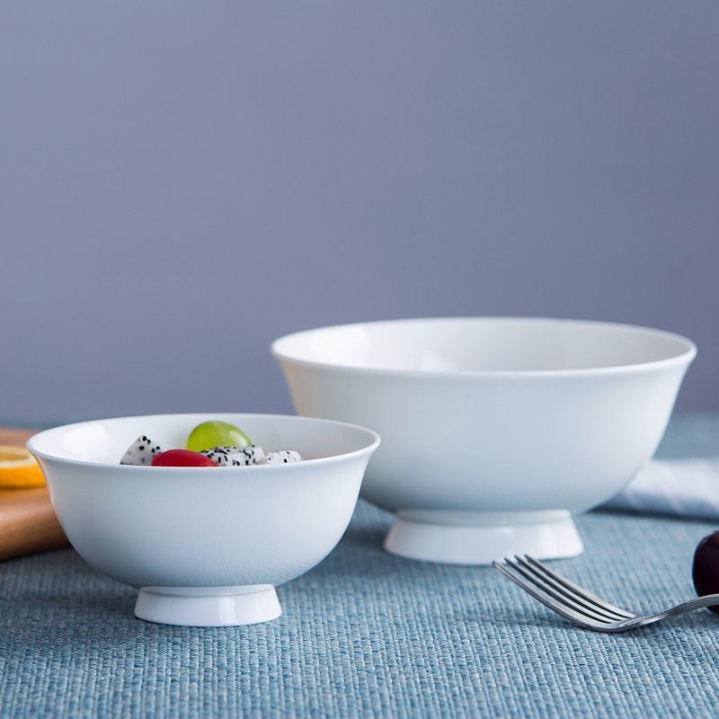 纯白4.5寸 6寸高足骨瓷碗反口陶瓷米饭碗碗 餐具A7N9QeUA,淘宝优惠券,粉丝福利购,淘宝优惠卷