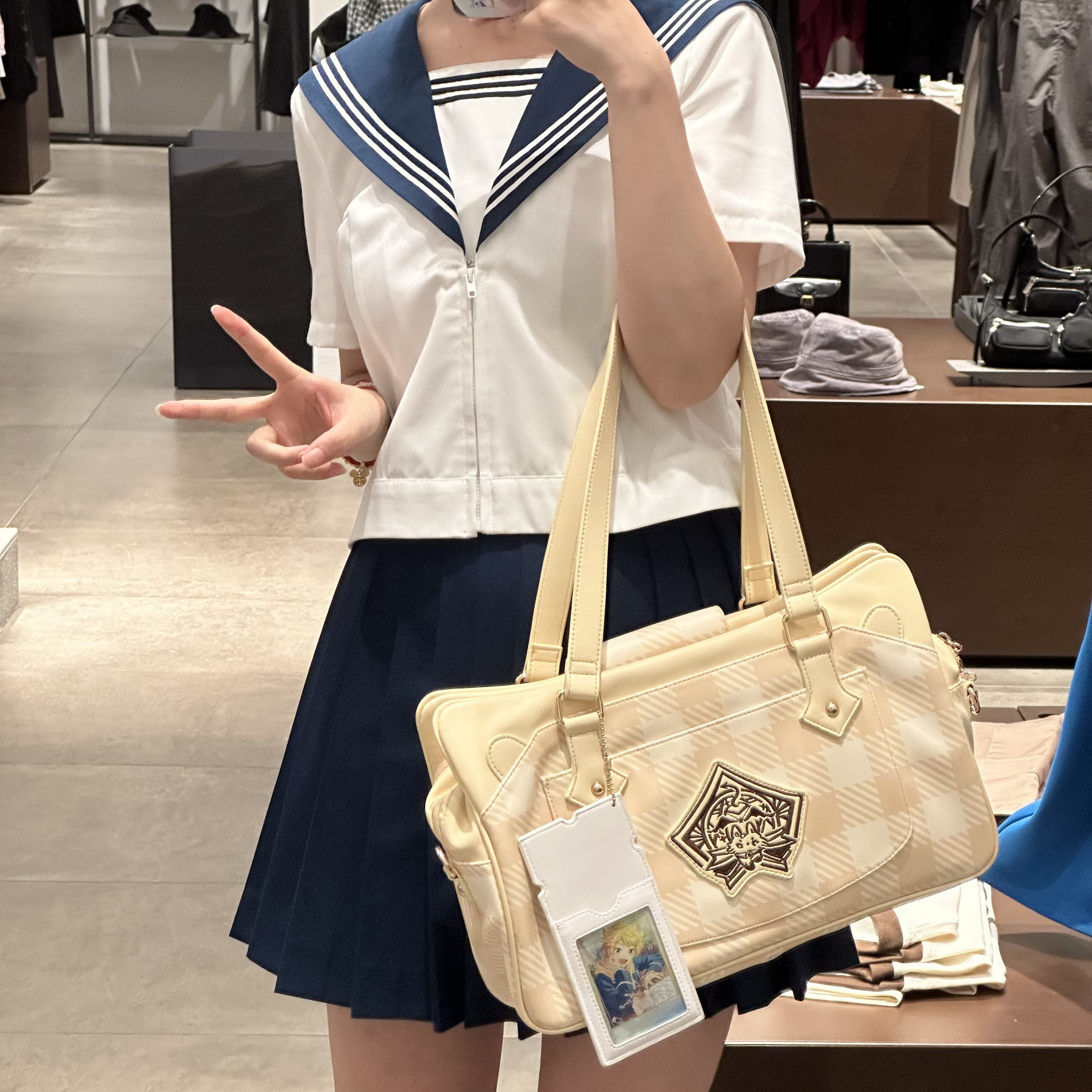 morning glory原创可爱猫契终点站手提单肩斜跨制服大容量痛包,淘宝优惠券,粉丝福利购,淘宝优惠卷