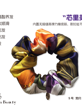 西西里繁花意大利真丝发圈奢华新