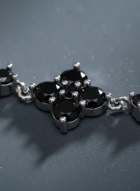 法式复古锆石花朵手链