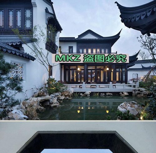 苏州中式园林古建筑别墅民宿建筑CAD施工图自建房苏式建筑设计图 - 图0