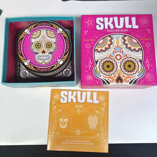 SKULL玫瑰与骷髅牌桌游毛线吹牛猜测策略博弈运气成人聚会游戏 - 图1