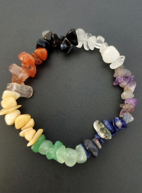 时尚情侣天然水晶碎石手链