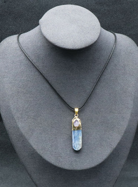 天然蓝晶石原石项链吊坠