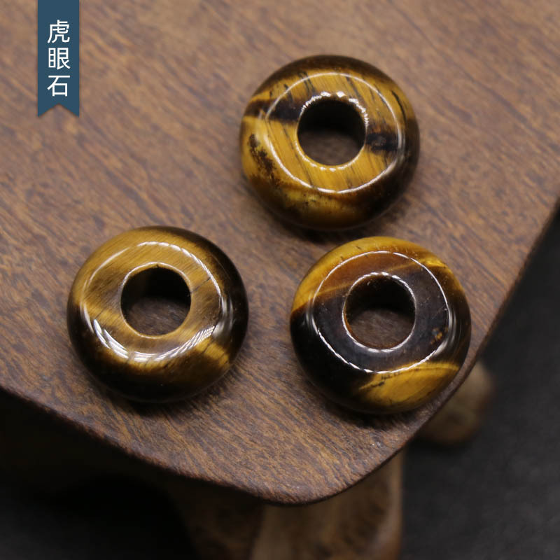 8x14mm天然水晶珠DIY粉晶大孔珠潘家串珠手工绳子编织配件材料包 - 图2