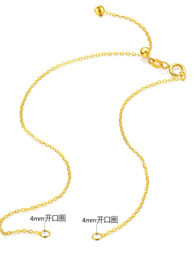 整套925纯银调节项链女潮锁骨