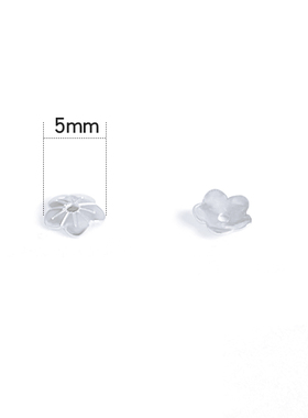 5mm花瓣托隔片925纯银配件