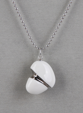 原创设计师品牌手工描白金项链