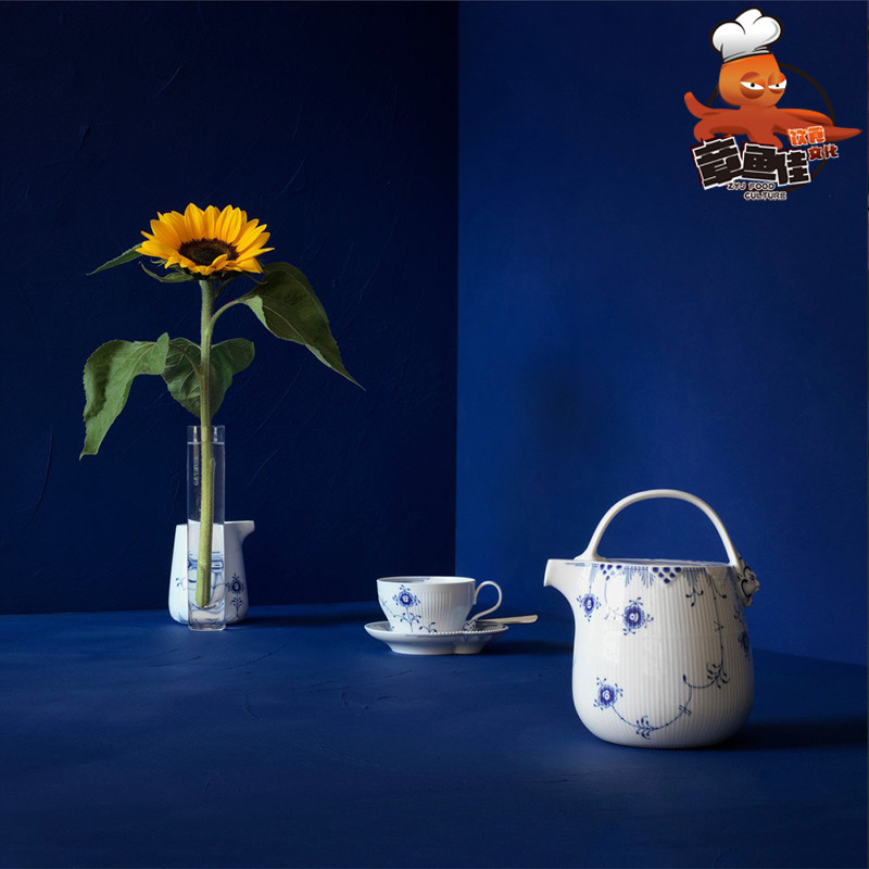 丹麦皇家哥本哈根蓝色缤纷唐草手绘瓷餐具马克杯碟组碗深盘茶壶 章鱼佳全球优选 淘优券