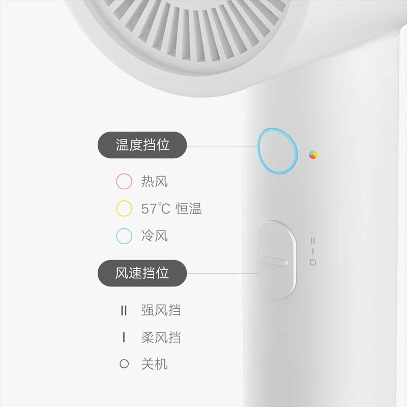 小米米家负离子速干吹风机H300家用护发速干轻巧便携电吹风筒 - 图1