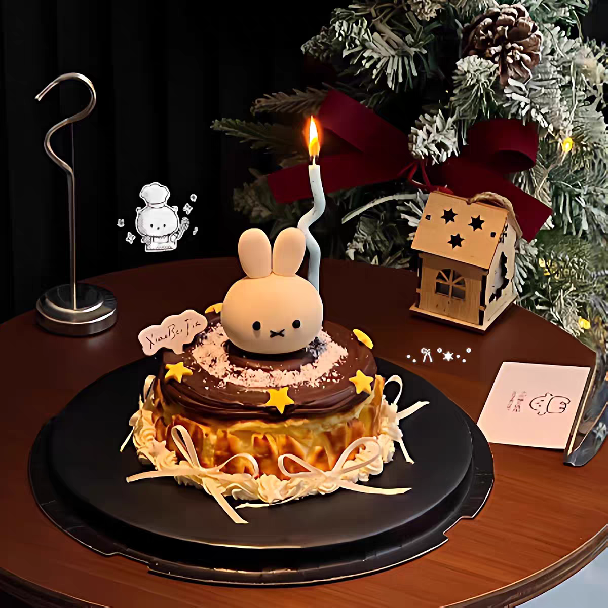 卡通立体米菲兔软陶小兔子女孩小仙女甜品台装饰生日蛋糕装饰摆件,淘宝优惠券,粉丝福利购,淘宝优惠卷