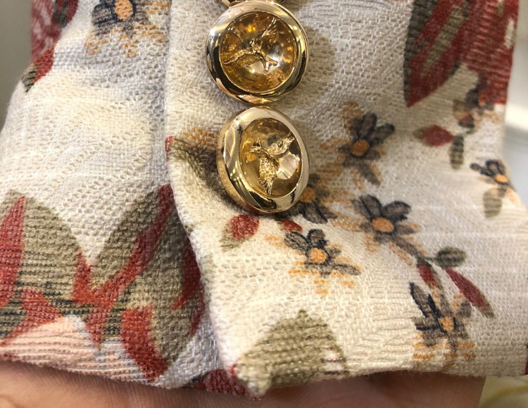 2024明星同款外套女秋新款衬衫短款民族风印花宽松潮外套