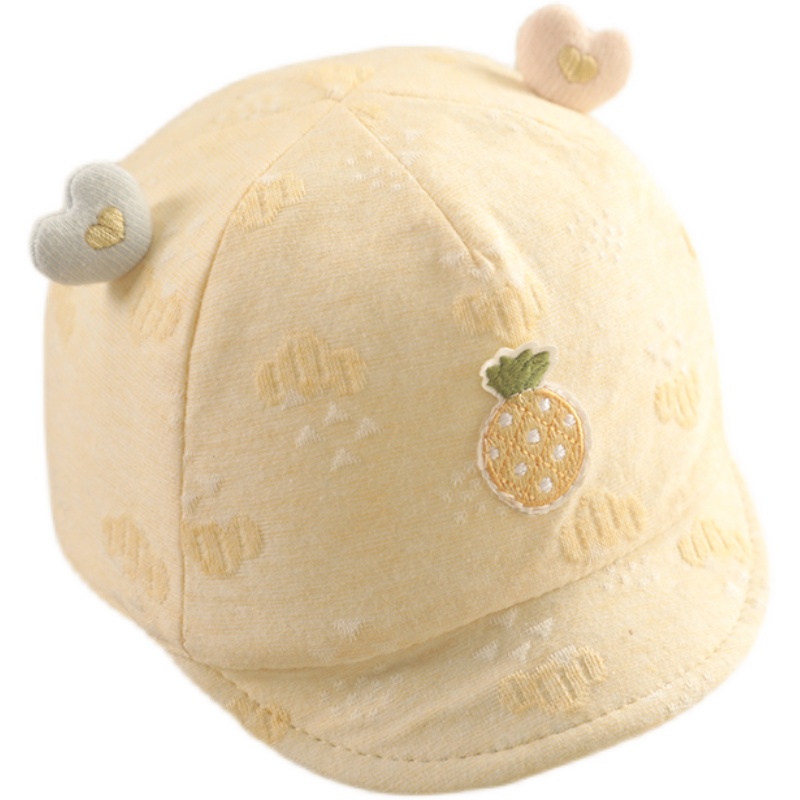 开春婴儿帽子新生儿女宝宝春秋款薄款鸭舌帽初生幼儿遮阳0-3个月6-图3