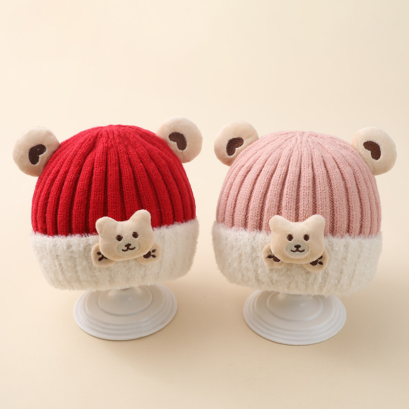 宝宝帽子秋冬季新款可爱毛线帽6个月婴儿女超萌保暖儿童男护耳帽8,淘宝优惠券,粉丝福利购,淘宝优惠卷