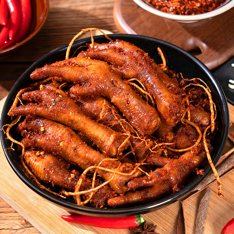 将食记佤味鸡爪正宗云南佤味鸡脚佤族特色美食小吃苤菜根500g罐装,淘宝优惠券,粉丝福利购,淘宝优惠卷