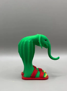 跨境新品Elephants in the desert 沙漠中的大象3D打印摆件装饰品