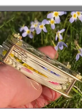 跨境Micro Flower Press创意金属手工制作植物花朵微型迷你花压机