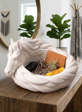 跨境新款Horse Catchall Bowl for Keys马形多功能收纳碗装饰摆件