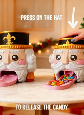 独立站奇趣潮流 Nutcracker Candy Dispenser 胡桃夹子糖果分配器