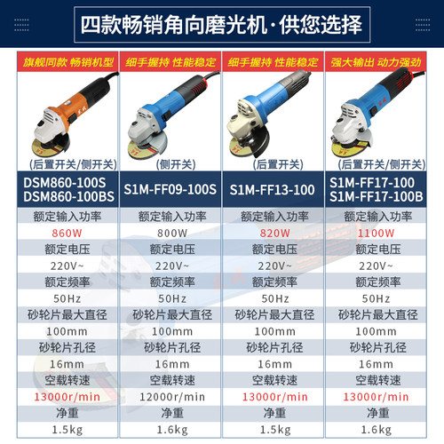 东成角磨机手持磨光机家用220V多功能切割机手砂轮抛光机东城正品 - 图3