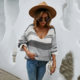 2022 new autumn Amazon hot style European and American foreign trade loose large size fat girl pullover sweater for women