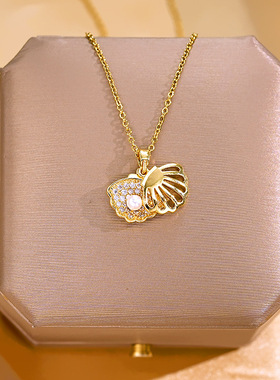 不掉色钛钢礼物防过敏锁骨链